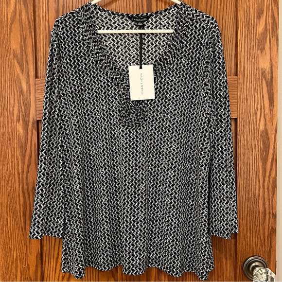 41 Hawthorn Gabriella V-Neck Stretch Knit Top XXL NWT - Picture 3 of 11